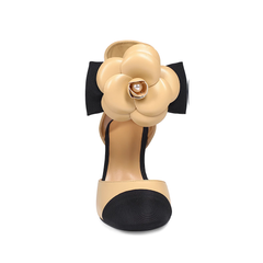 Flower Embellished High Heel Sandals