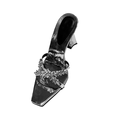 Diamante Mules Sandals
