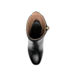 Buckled Block Heel Platform Ankle Boots