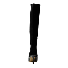 Leather And Suede Knee High Boots
