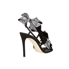Diamante Bow High Heel Sandals - 10cm