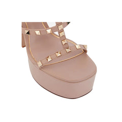 Studded Block Heel Platform Sandals