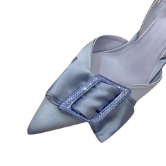 Diamante Buckled Mid Heel Sandals