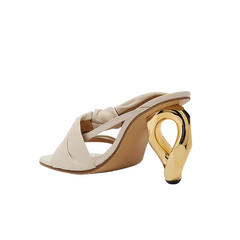 Sculptured Heel Mules Sandals