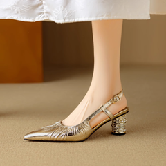 Slingback Block Heel Sandals