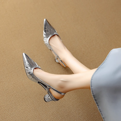 Slingback Block Heel Sandals