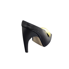 Metal Embellished Peep Toe Mules Sandals