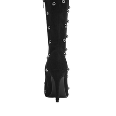 Studded High Heel Over The Knee Boots