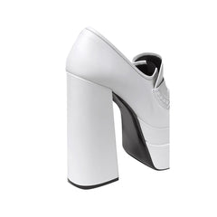 Block Heel Platform Pumps