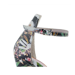 Printed Platform Leather High Heel Sandals - 12cm