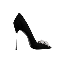Diamante Flower High Heel Pumps - 10cm
