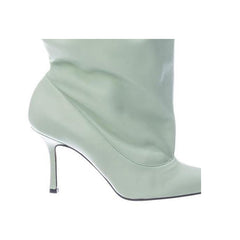 Draw-String High Heel Knee High Boots