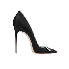 Diamante Bow High Heel Pumps - 10cm