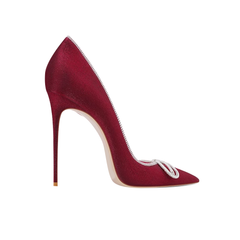 Diamante Bow High Heel Pumps - 10cm