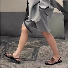 Fishnet Flat Sandals