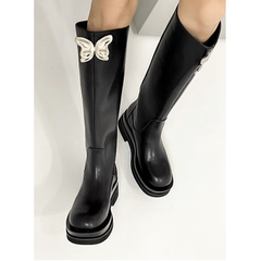 Butterfly Knee High Boots