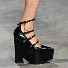 Buckled Platform Sandals