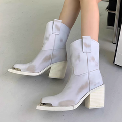Block Heel Ankle Boots