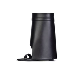 Lock Detailed Wedged Heel Ankle Summer Boots