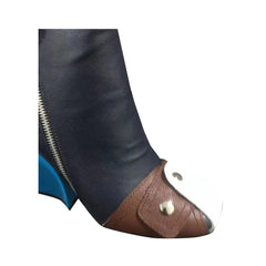 Zip Leather Knee High Boots