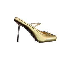 Bow High Heel Mules Pumps - 10cm