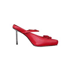 Bow High Heel Mules Pumps - 10cm