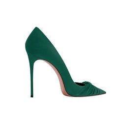 Fold Detailed Mid Heel Pumps - 8cm