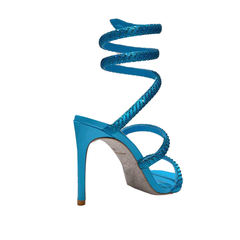 Diamante Ankle Wrap High Heel Sandals