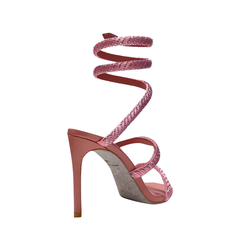 Diamante Ankle Wrap High Heel Sandals
