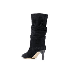 Suede Mid Heel Ankle Boots