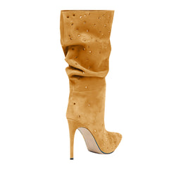 Diamante High Heel Ankle Boots