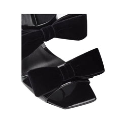 Bow High Heel Mules Sandals