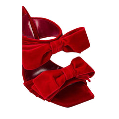 Bow High Heel Mules Sandals