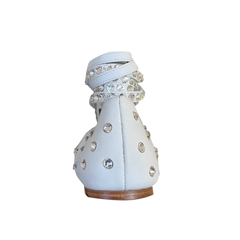 Diamante Lace Up Ballet Shoes