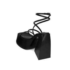Ankle Strap Block Heel Platform Sandals