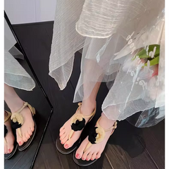 Flower Flip Flop Flat Sandals