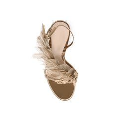 Feather And Damante High Heel Sandals - 9.5cm