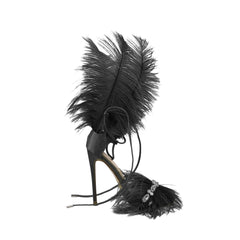 Diamante Feather High Heel Sandals