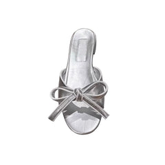 Bow Flat Slippers Slides