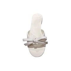 Bow Flat Slippers Slides