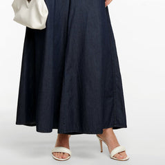 Leather Mid Heel Mules Sandals