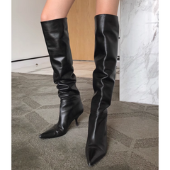 Kitten Heel Over The Knee Boots