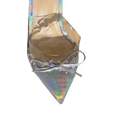 Bow PVC Mules Sandals