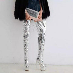 Stiletto High Heel Over The Knee Platform Boots