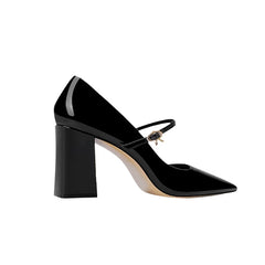 Buckled Block Heel Pumps - 6cm