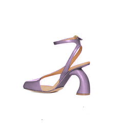 Ankle Strap Curved Heel Sandals