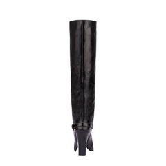 Buckled Block Heel Knee High Boots