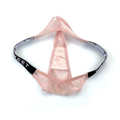 3PCS Letters Thin Waist Sexy Perspective Hearth Mesh Thong