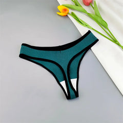 3PCS/Set Ribbed Cotton Thong