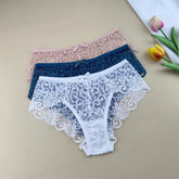 3PCS/Set Sexy Mid Rise Women Lace Panties